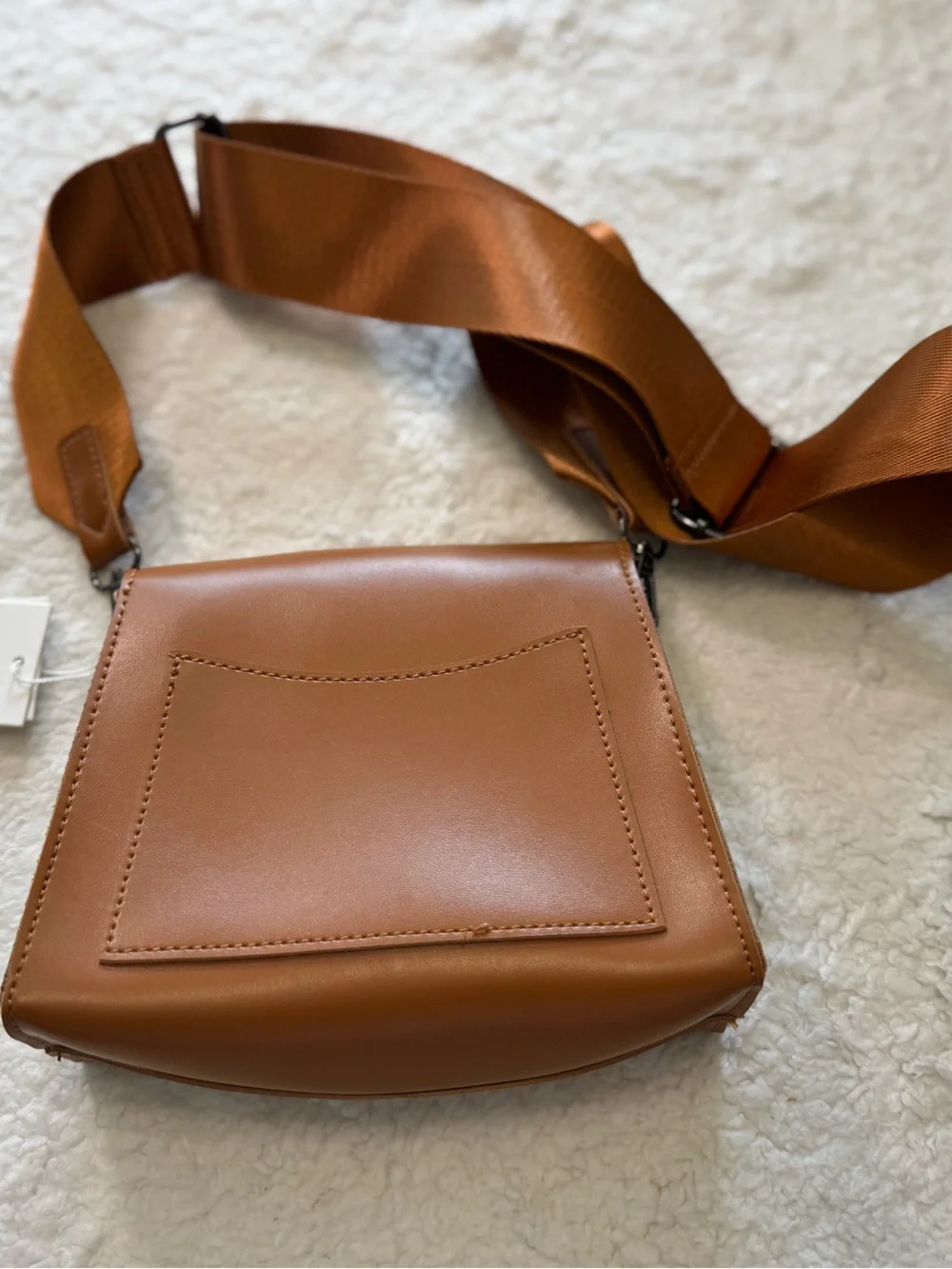 Tan Crossbody Saddle Bag